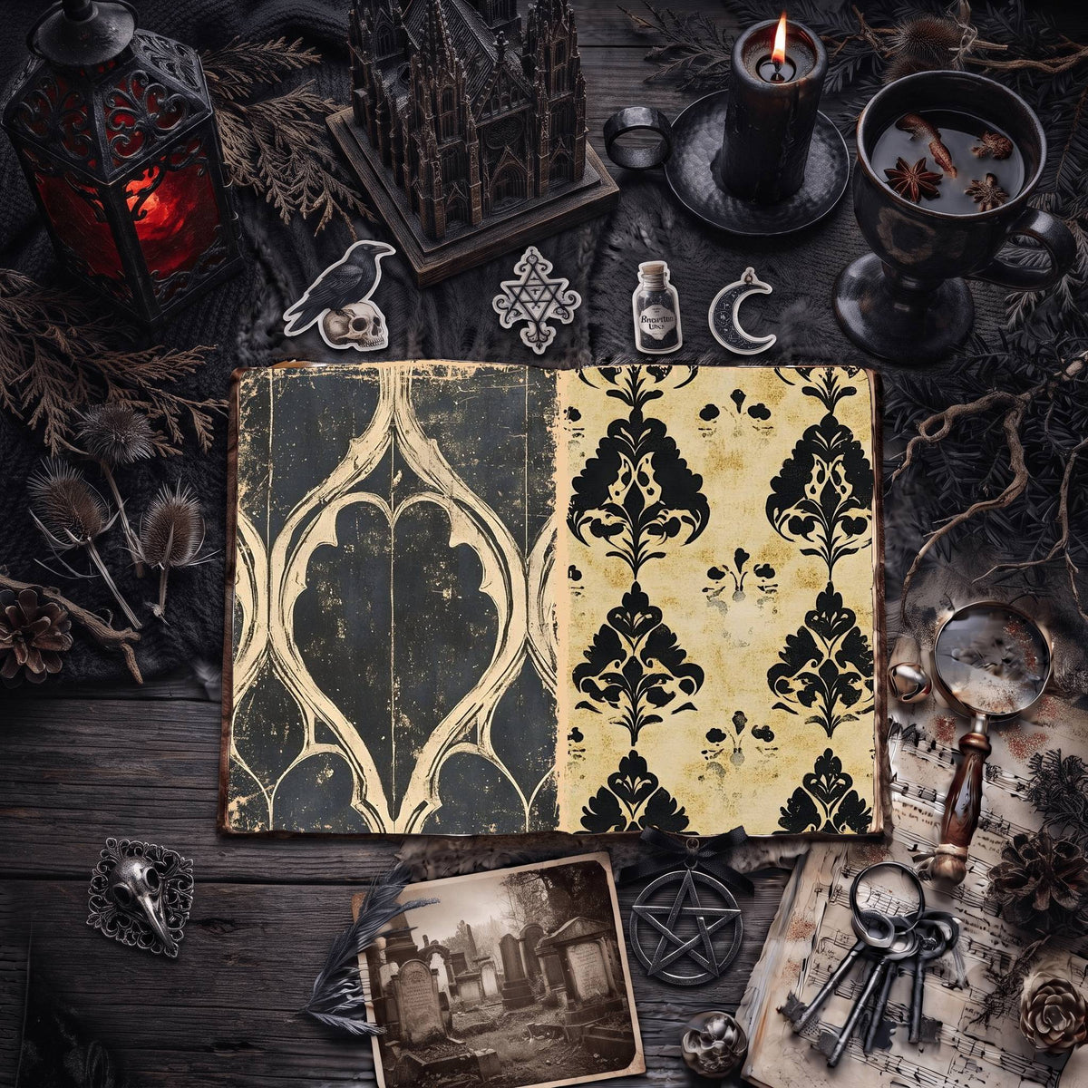Gothic Digital Papers