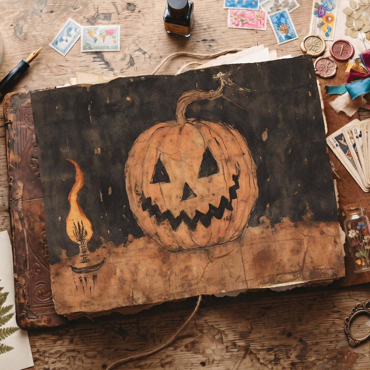 Halloween Pumpkins Digital Papers
