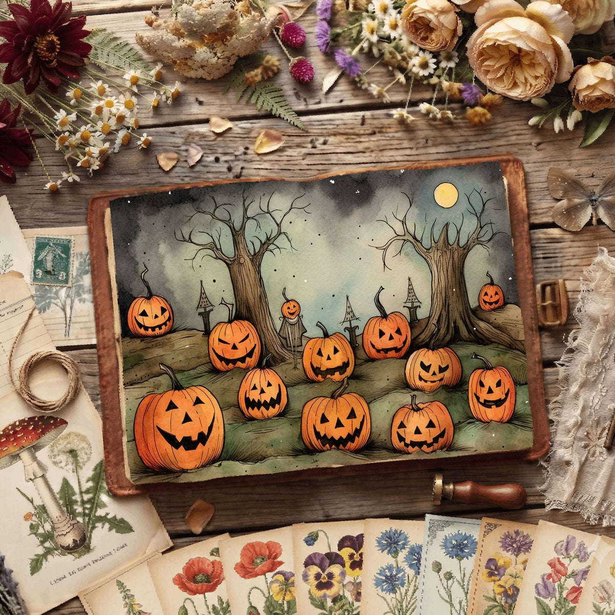 Halloween Pumpkins Digital Papers