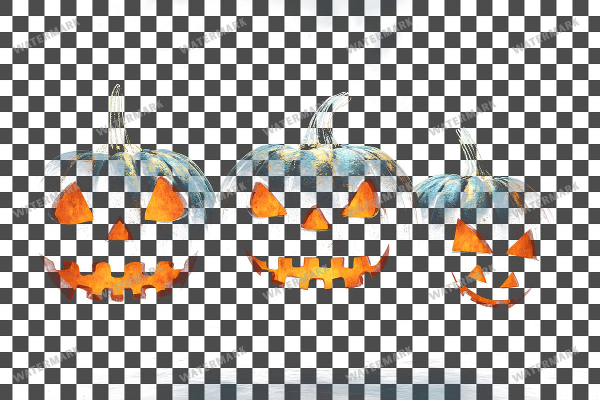 Halloween PNG overlay on a transparent checkered background, preview 5