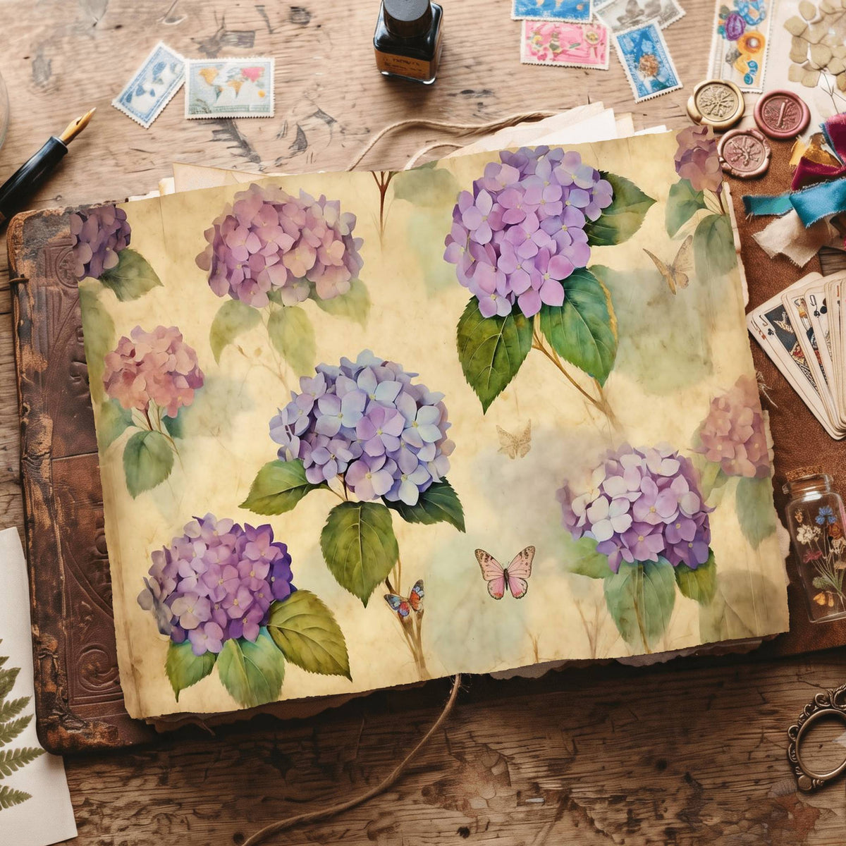 Hydrangea Digital Papers