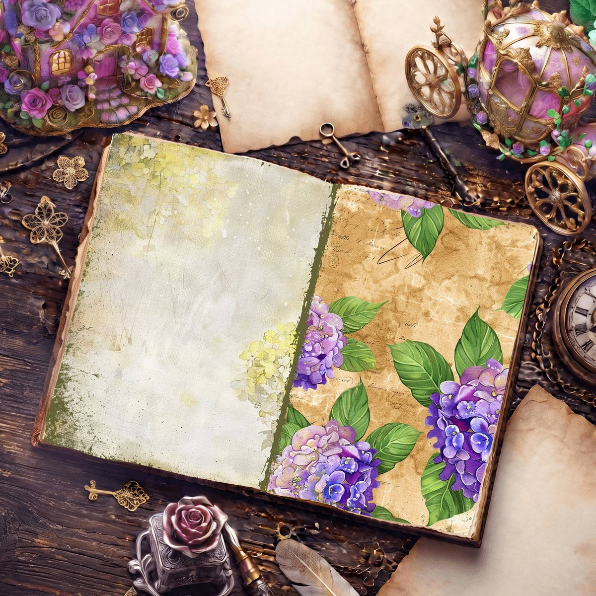 Hydrangea Digital Papers