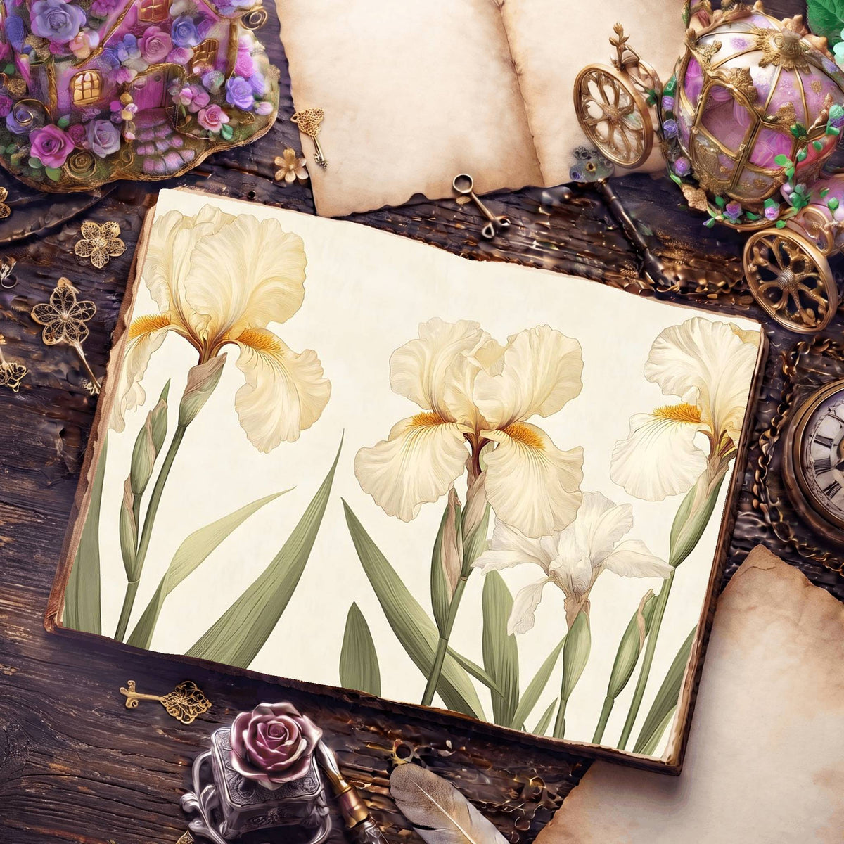 Irises Digital Papers