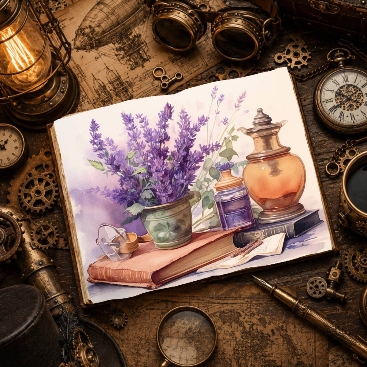 Lavender Apothecary Digital Papers