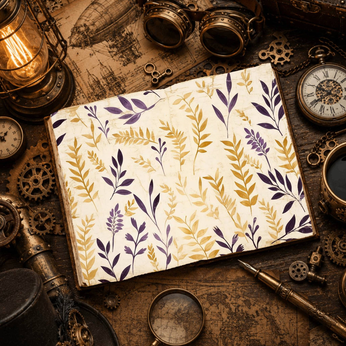 Lavender Leaves Digital Papers