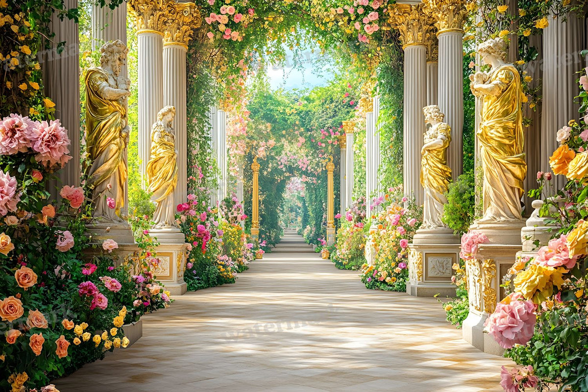 Lavish Baroque Garden digital photo backdrop for photo editing, preview 4