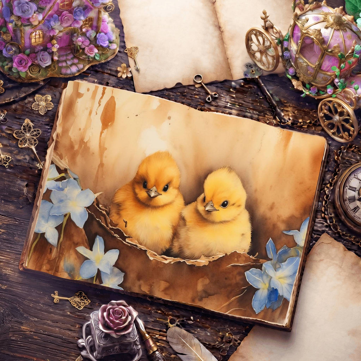 Little Chicks Digital Papers