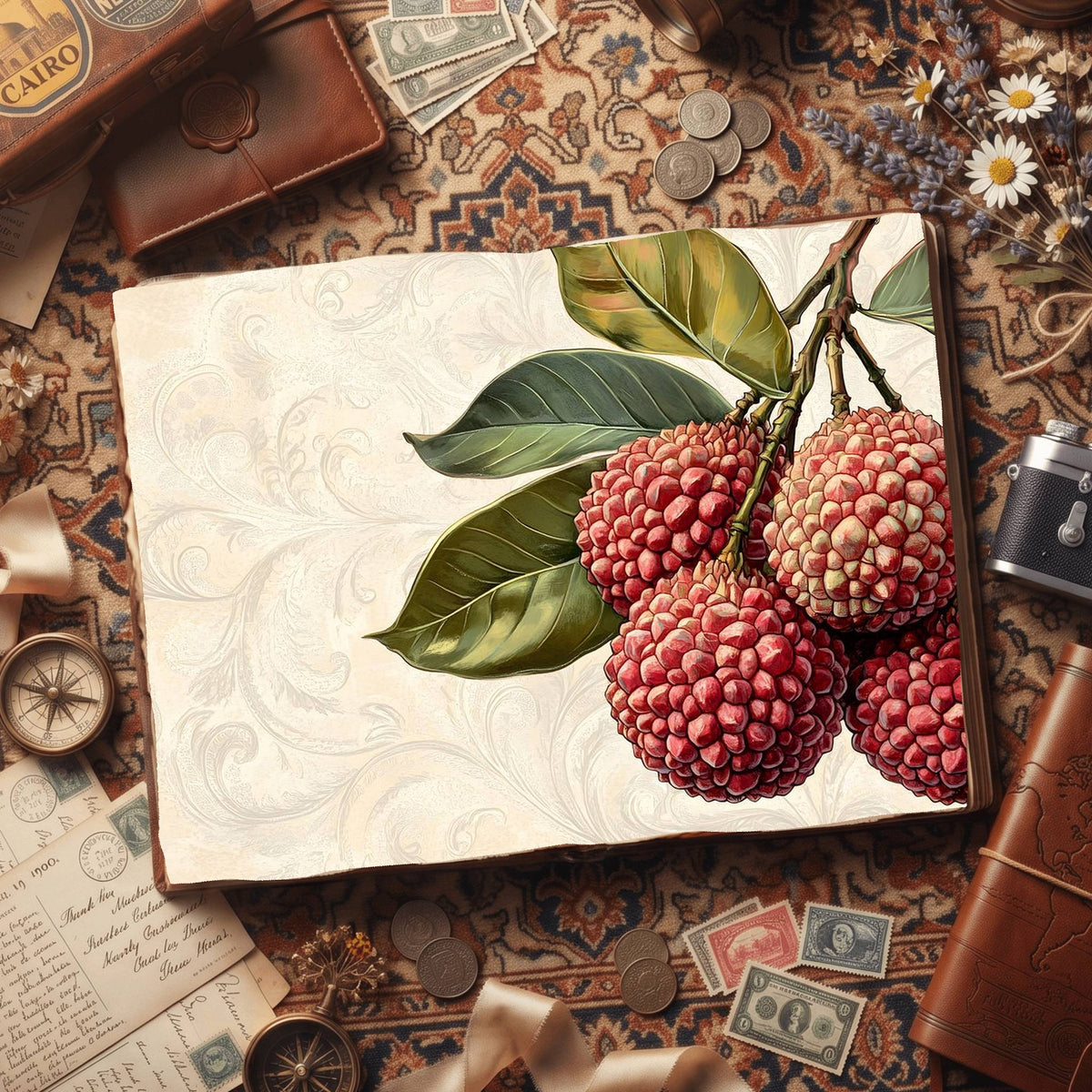 Lychees Digital Papers