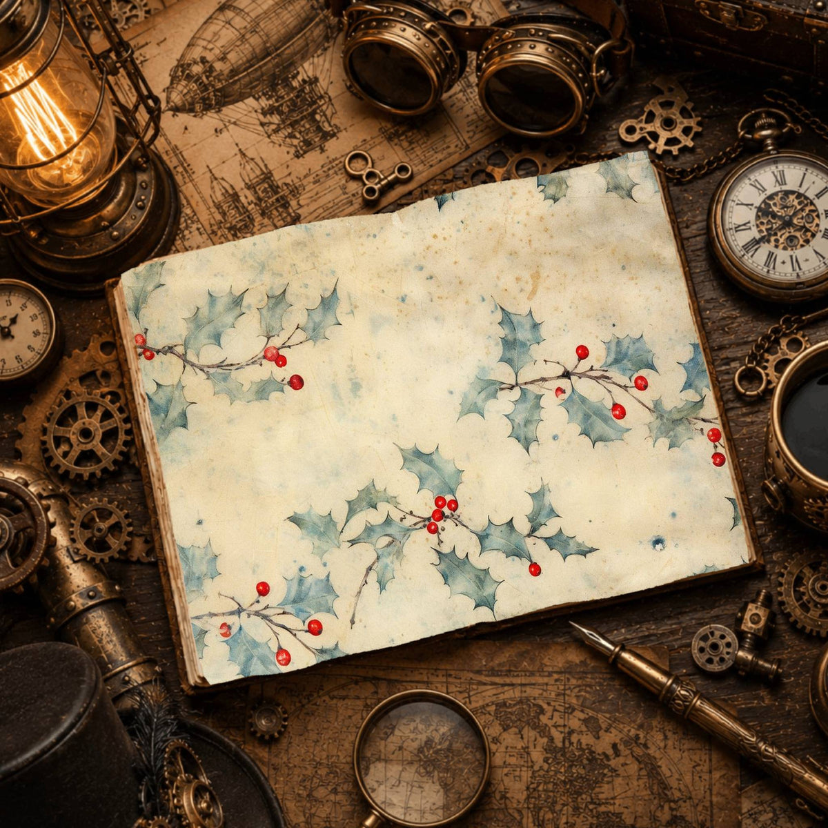 Misletoe Digital Papers