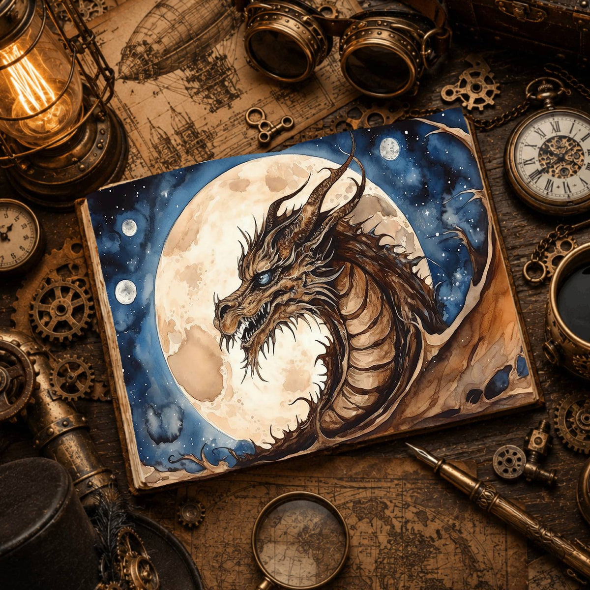 Moon Dragon Digital Papers