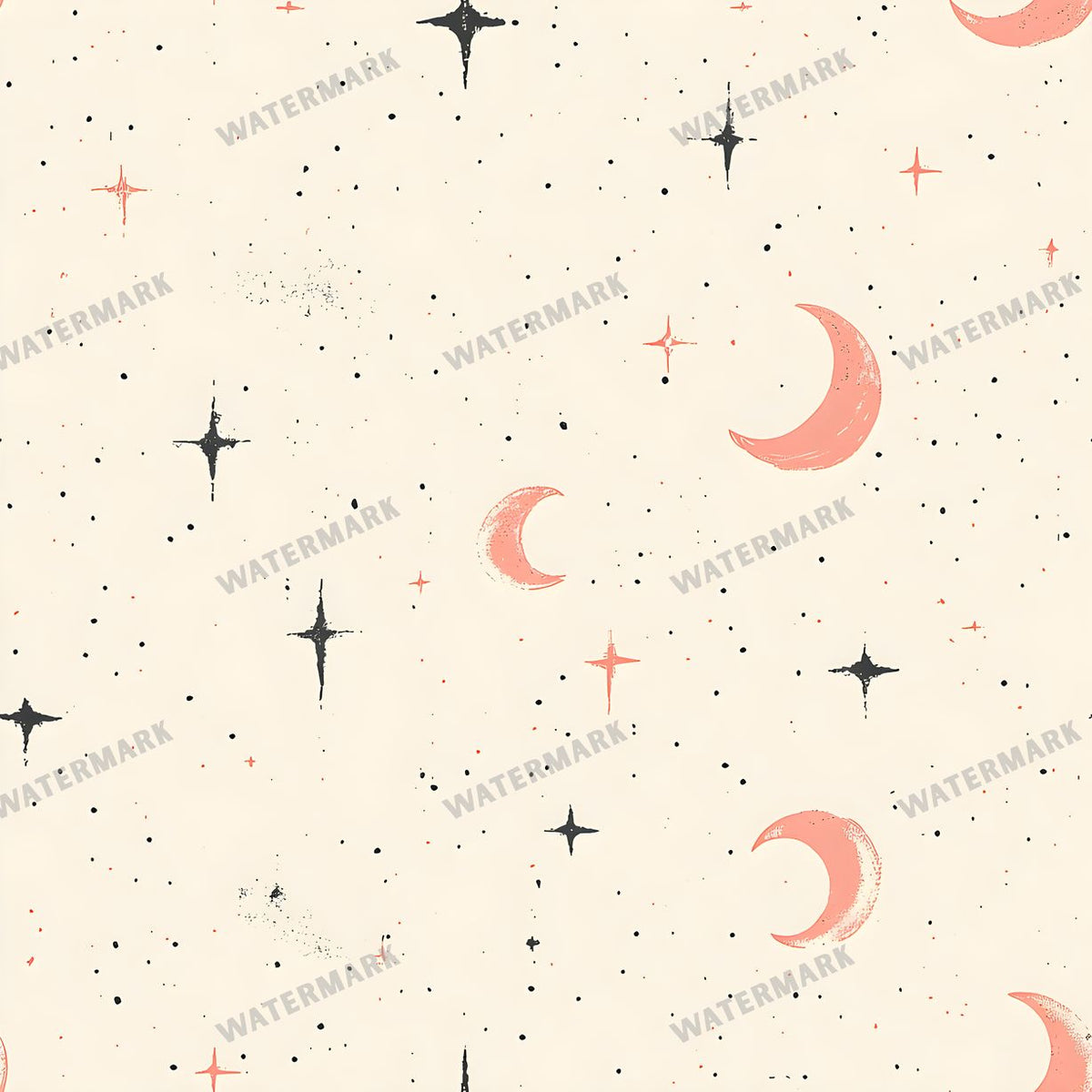 Moon seamless pattern digital paper, repeating design 5