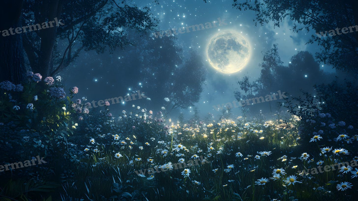 Moonlit Meadow Backdrop Images