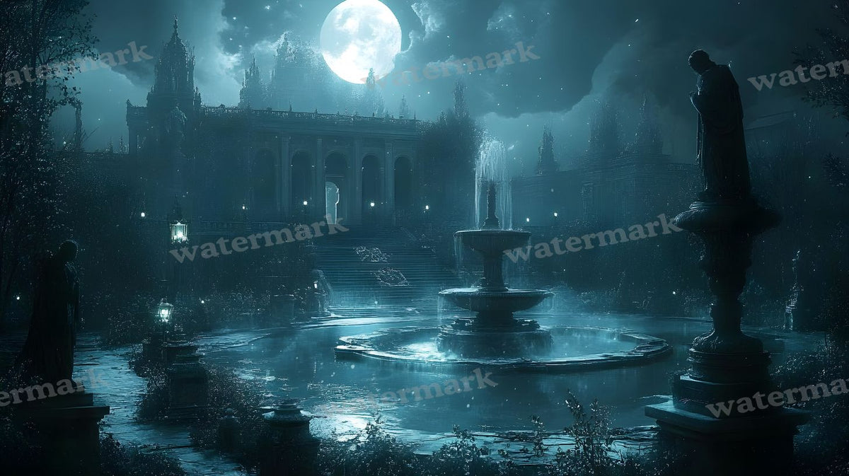 Moonlit Palace Backdrop Images