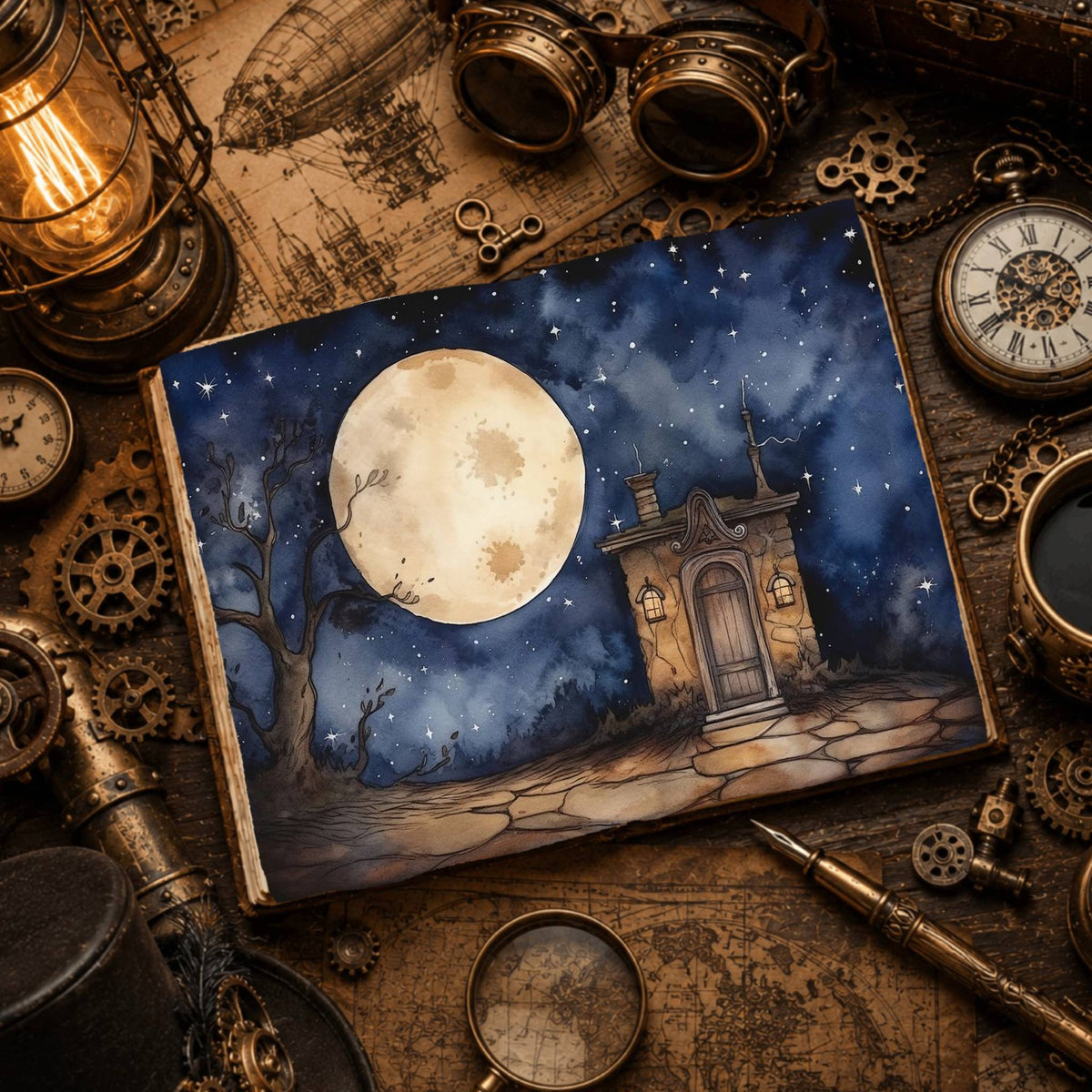 Moonlit Shed Digital Papers