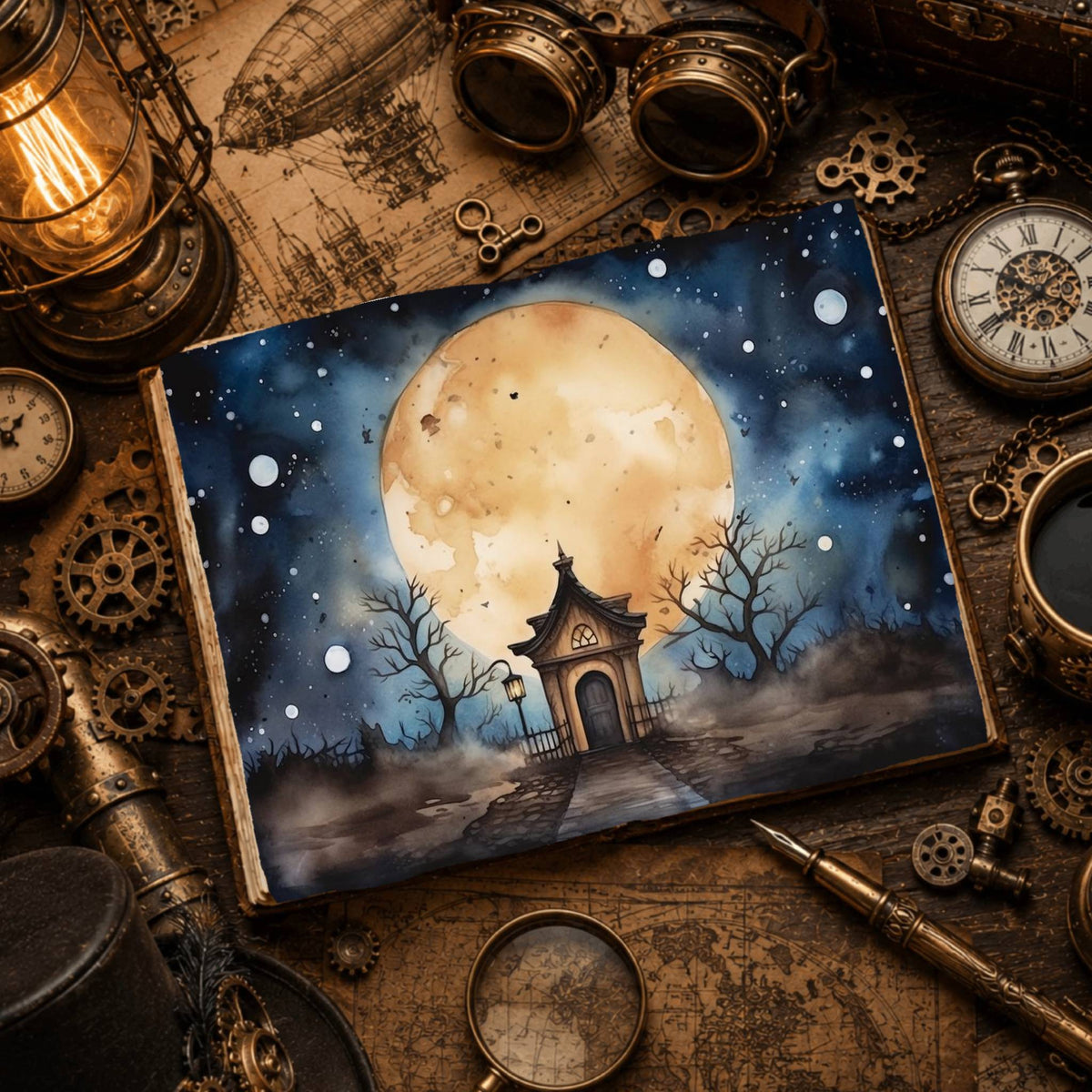 Moonlit Shed Digital Papers