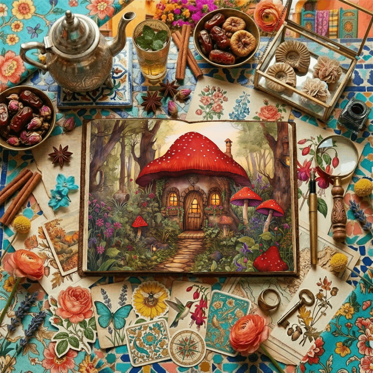 Mushroom Cottage Digital Papers