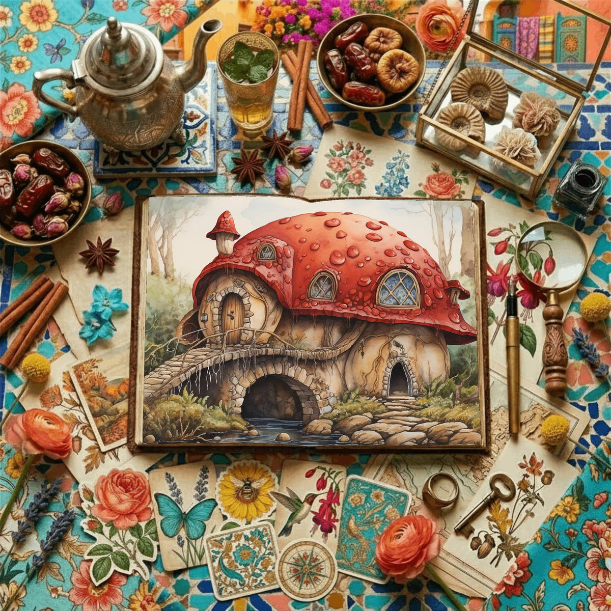 Mushroom Cottage Digital Papers