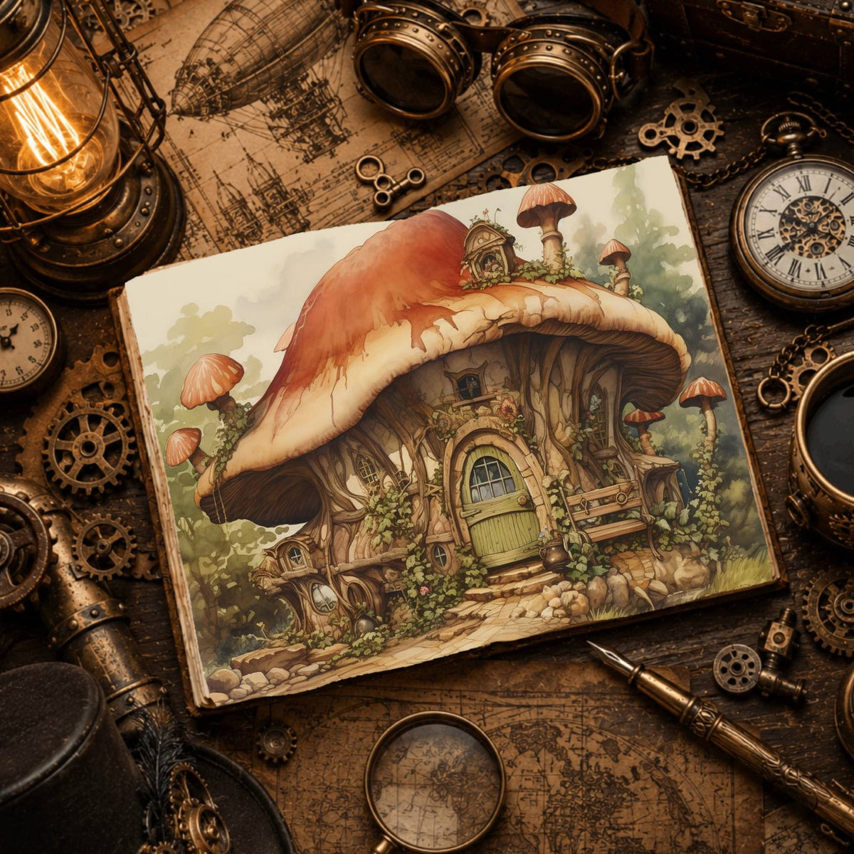 Mushroom Cottage Digital Papers