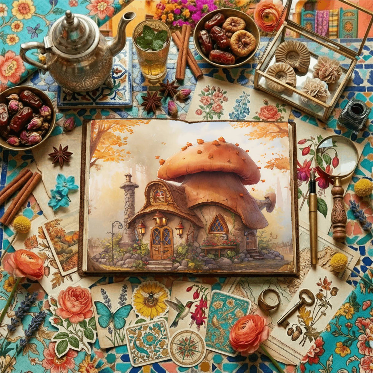 Mushroom Cottage Digital Papers