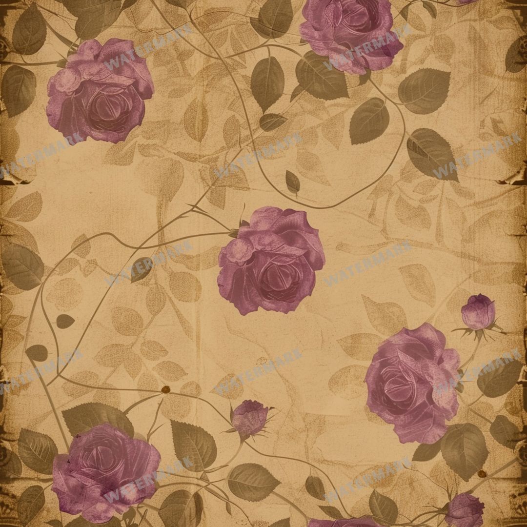 Purple Flowers Seamless Pattern