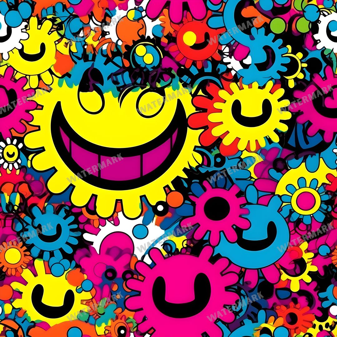 Smileys Seamless Pattern