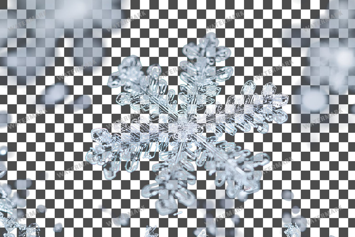 Snowflake Flurry Overlay Swirling Flakes