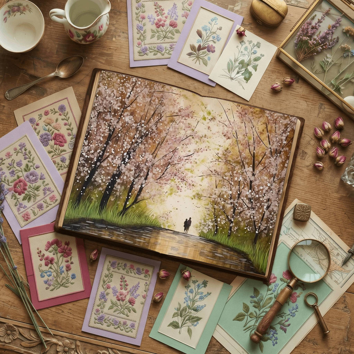Spring Walk Digital Papers