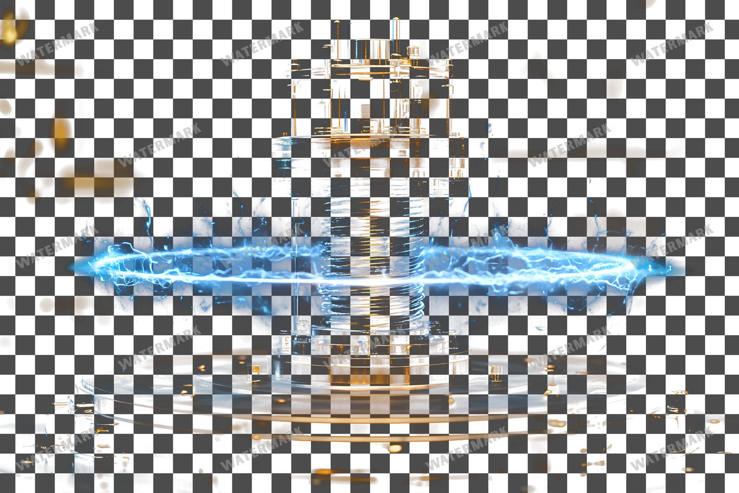 Steampunk Tesla Coil Transparent Overlay Pngs