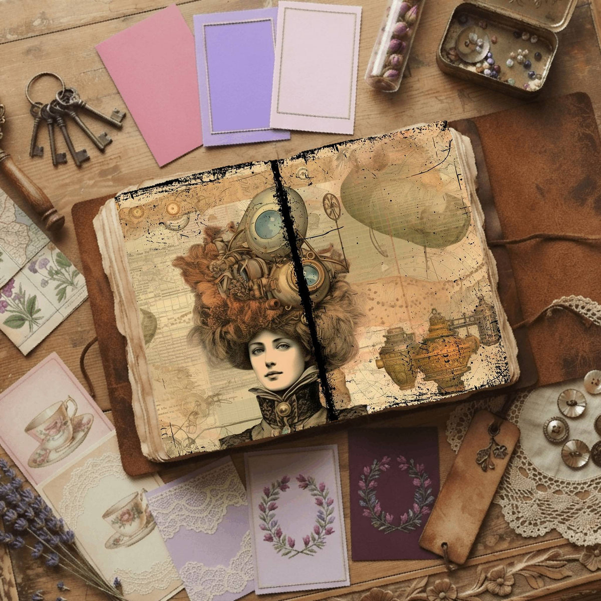 Steampunk Digital Papers