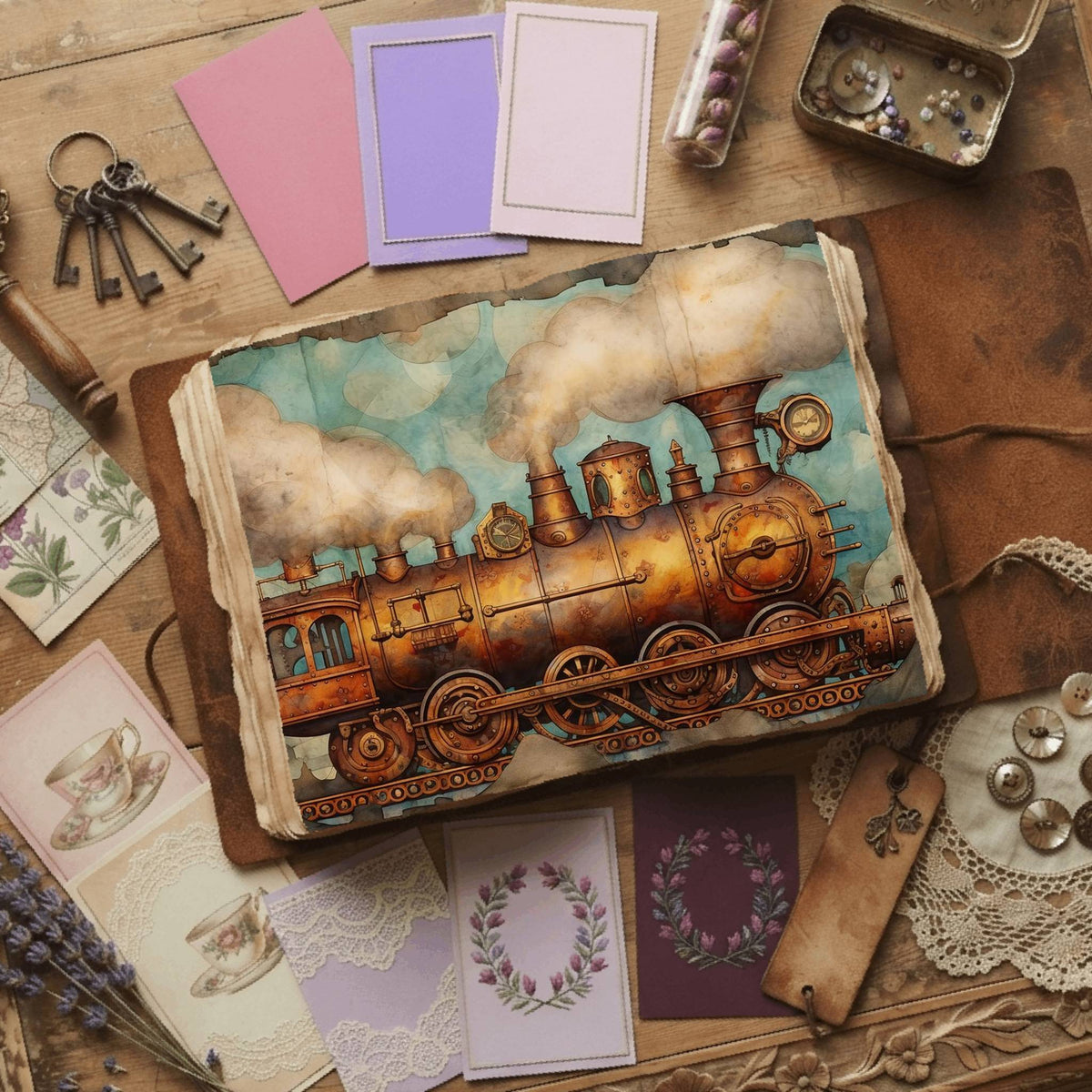 Steampunk Digital Papers
