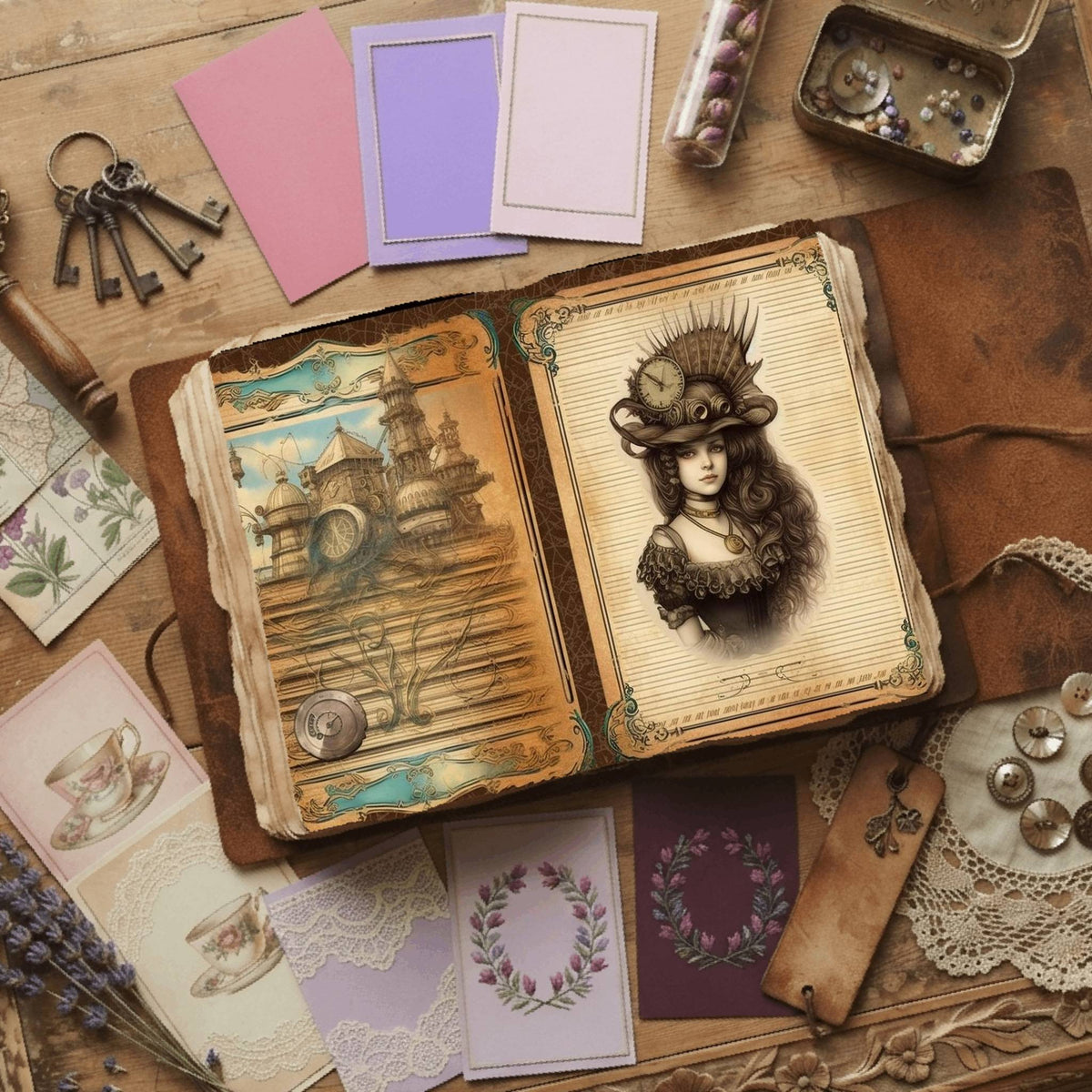 Steampunk Digital Papers
