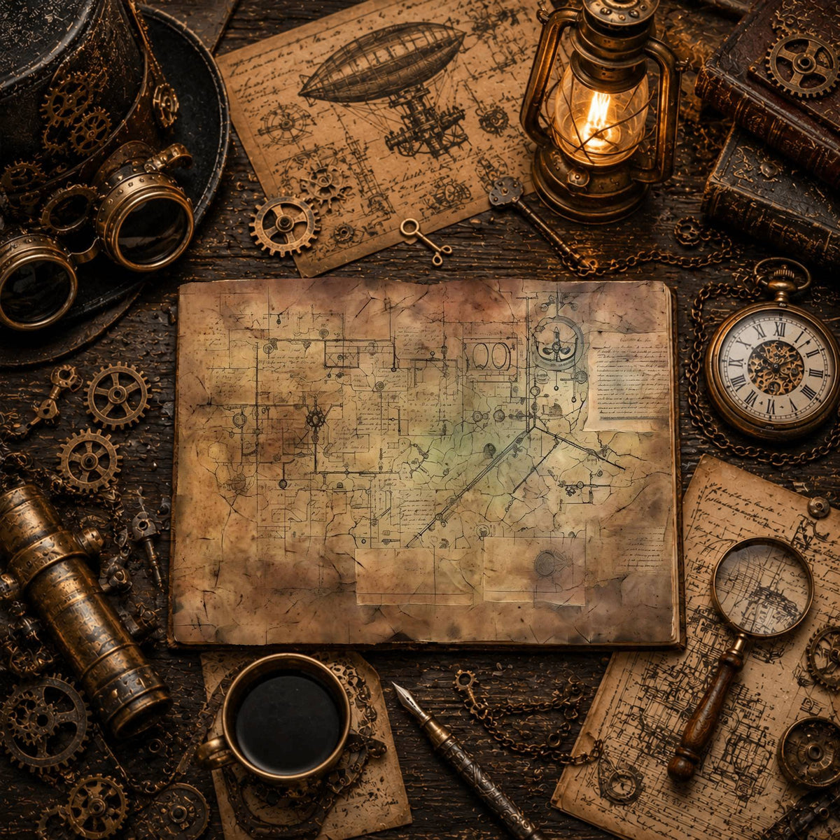 Steampunk Digital Papers