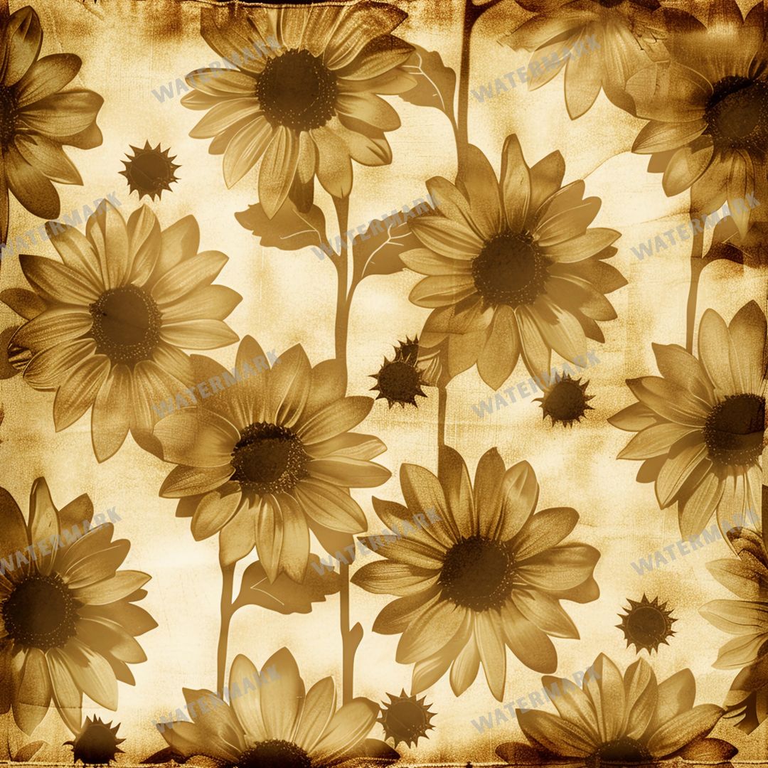 Sunflowers Seamless Pattern