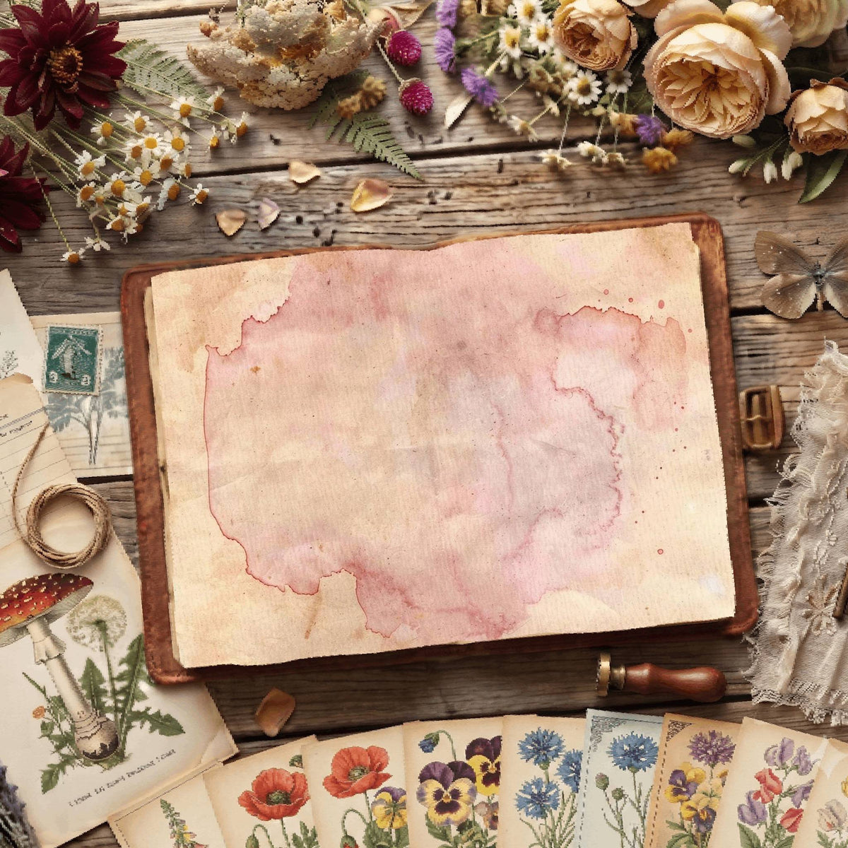 Tea printable junk journal paper, page preview 5