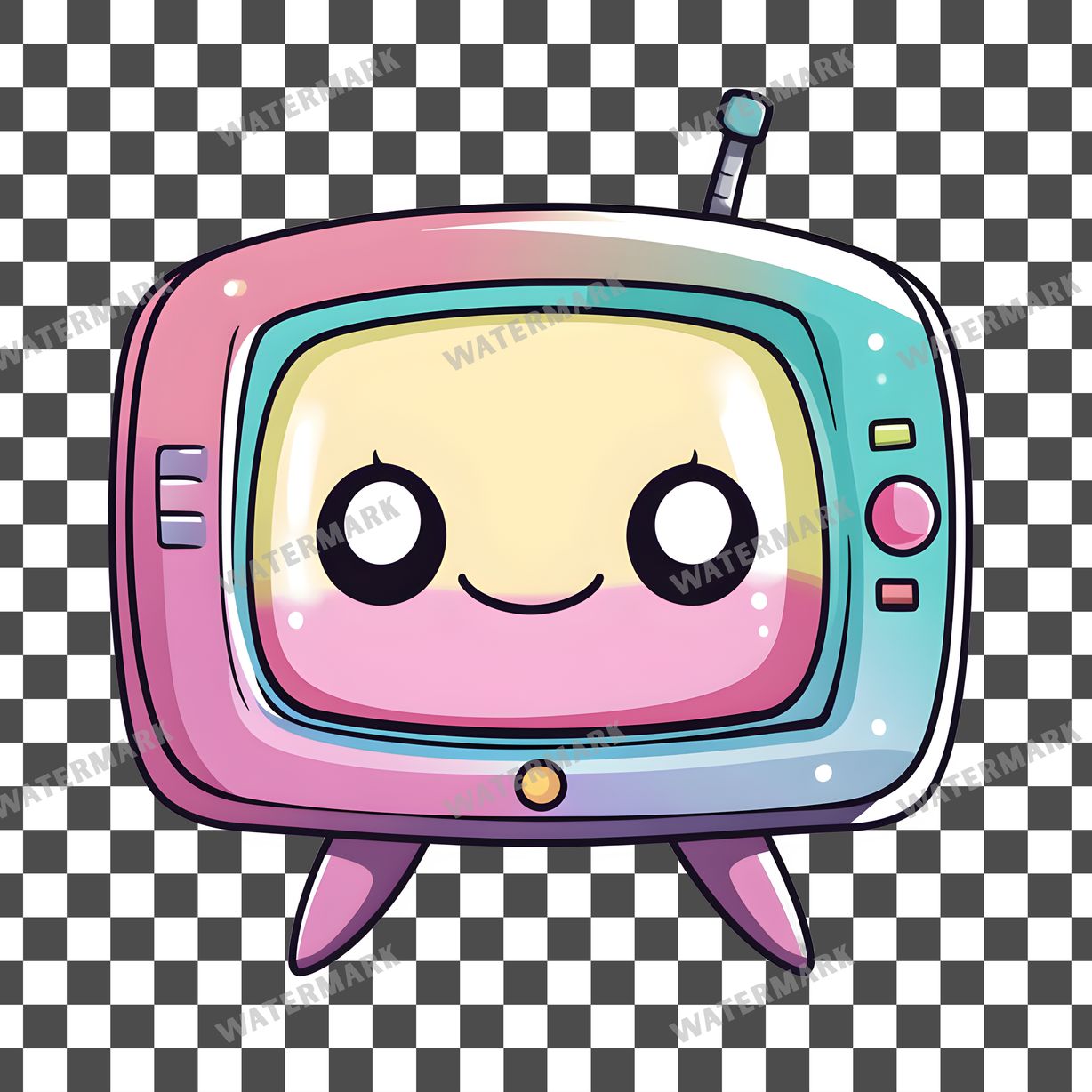 Tv Kawaii Style Clipart Pngs