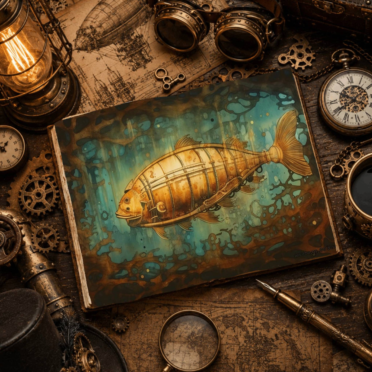 Underwater Steampunk Digital Papers