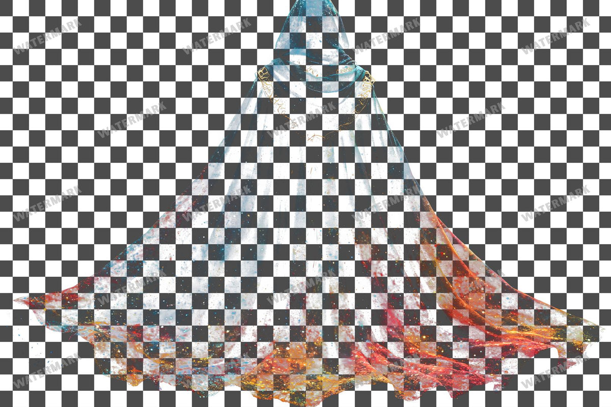 Vibrant Witchs Robe Transparent Overlay Pngs