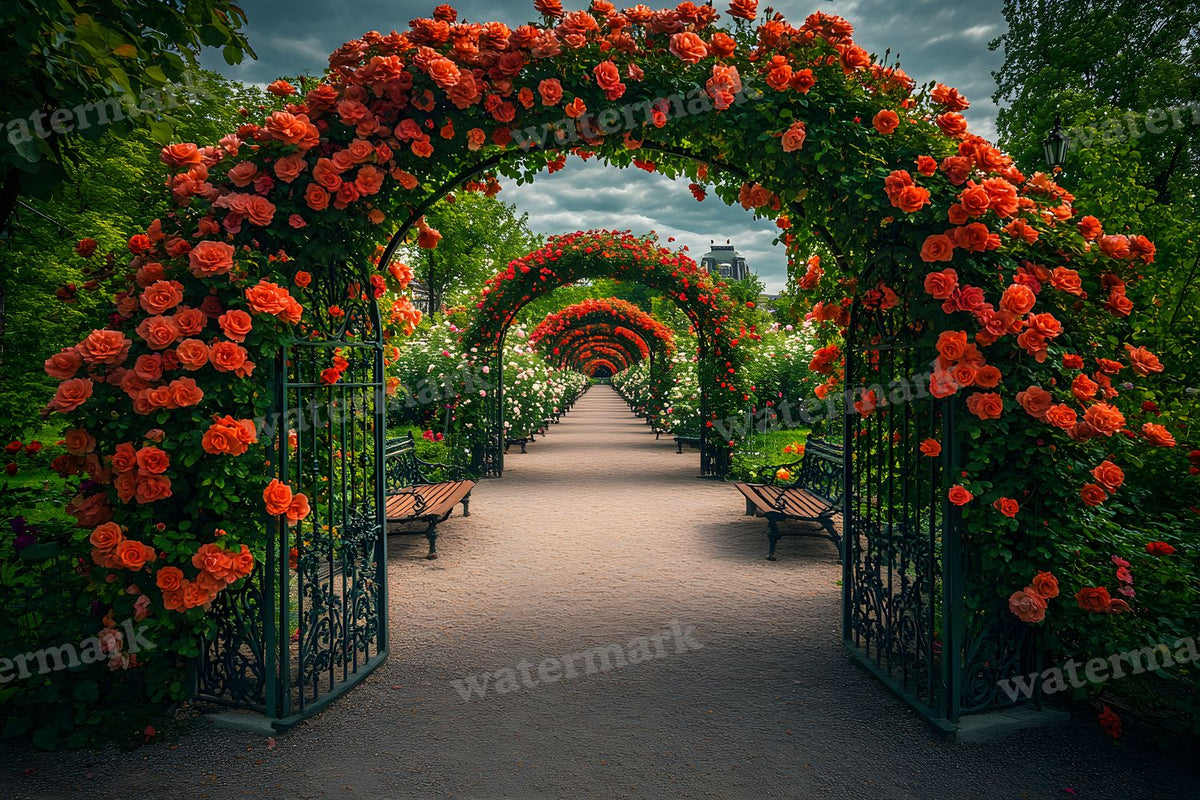 Victorian Rose Garden Enclosure Backdrop Images