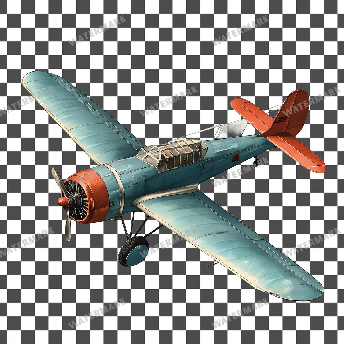 Victrorian Airplane Vintage Style Clipart Pngs