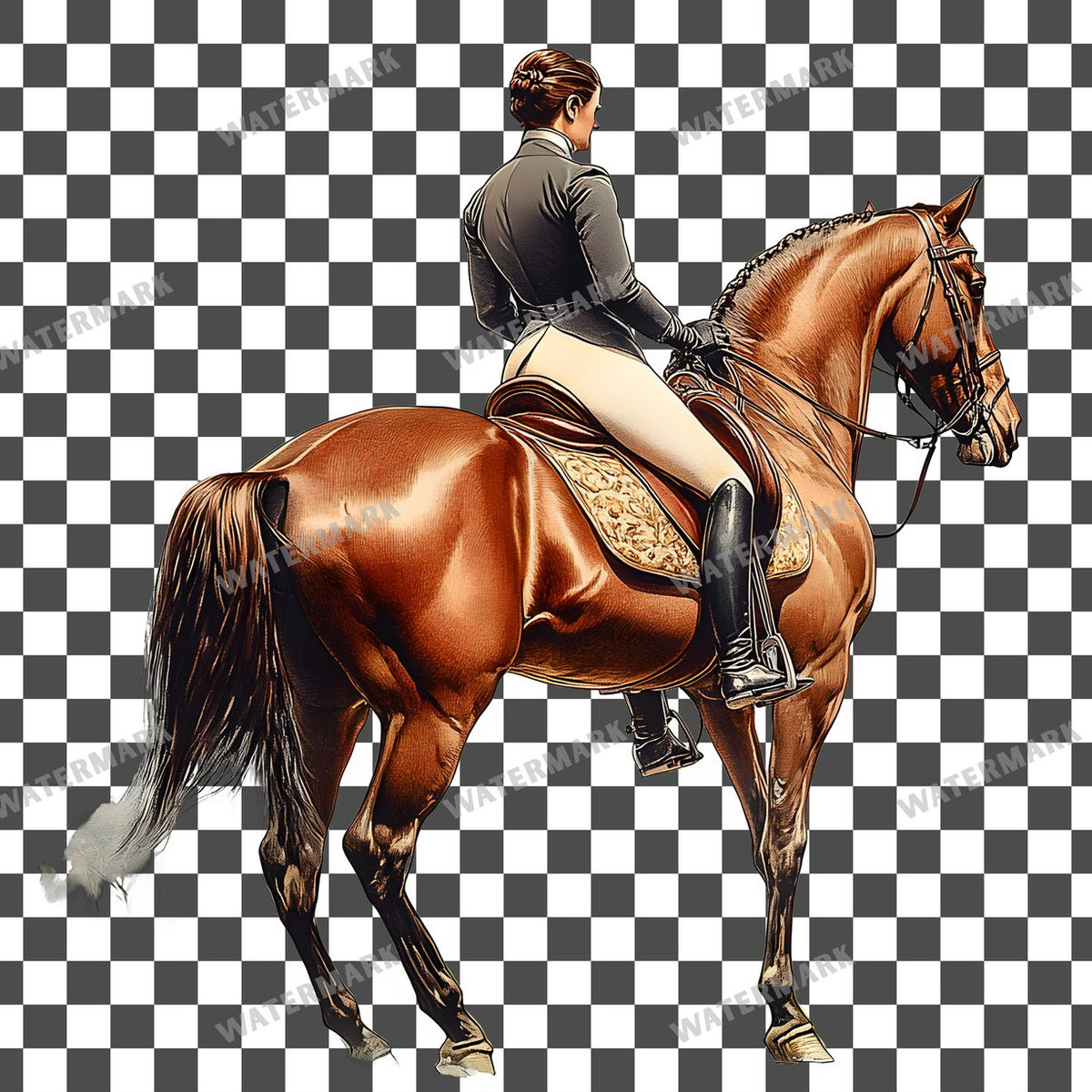 Vintage Equestrian Vintage Style Clipart Pngs