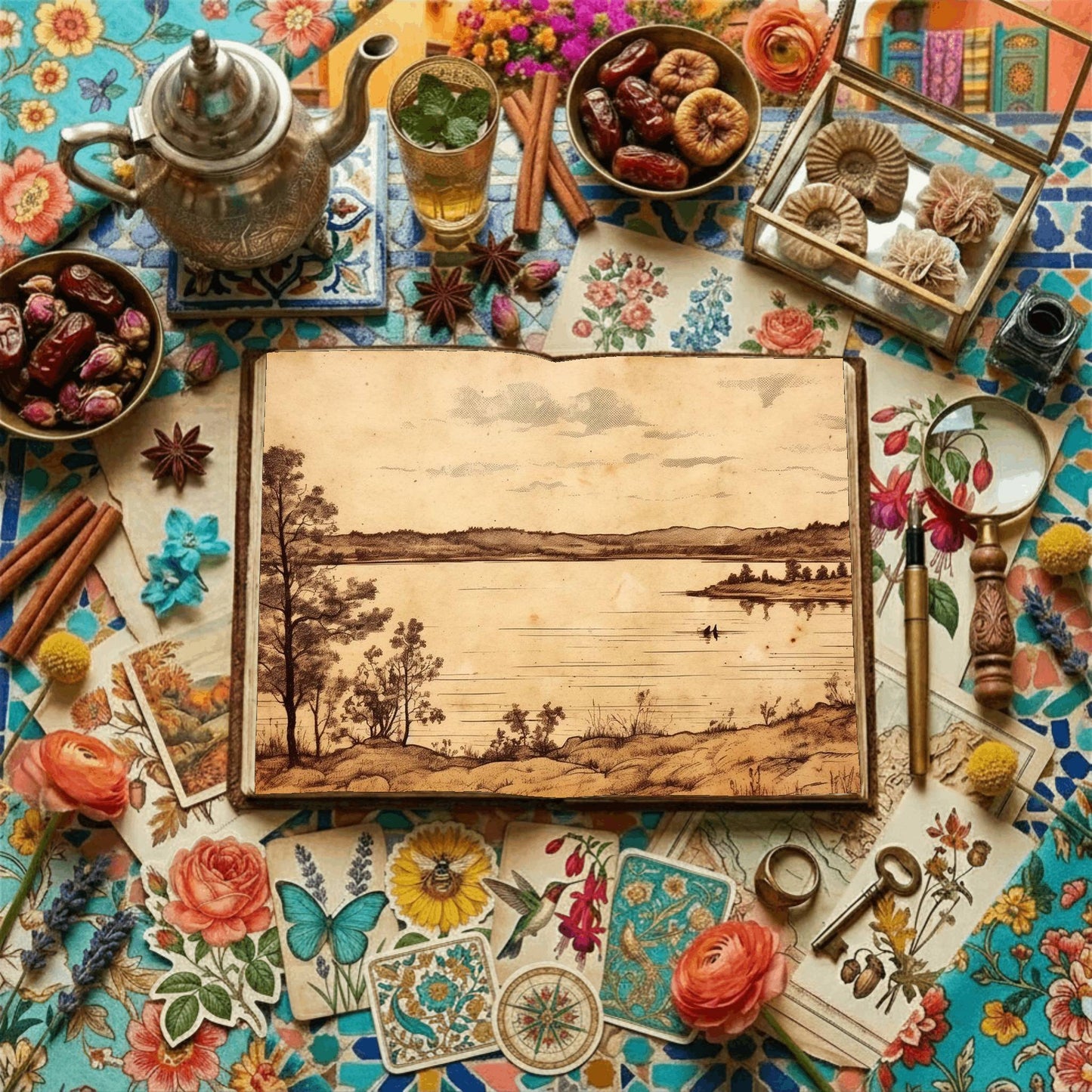 Vintage Landscapes Digital Papers