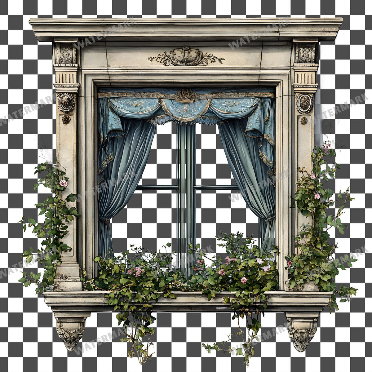 Window Vintage Style Clipart Pngs