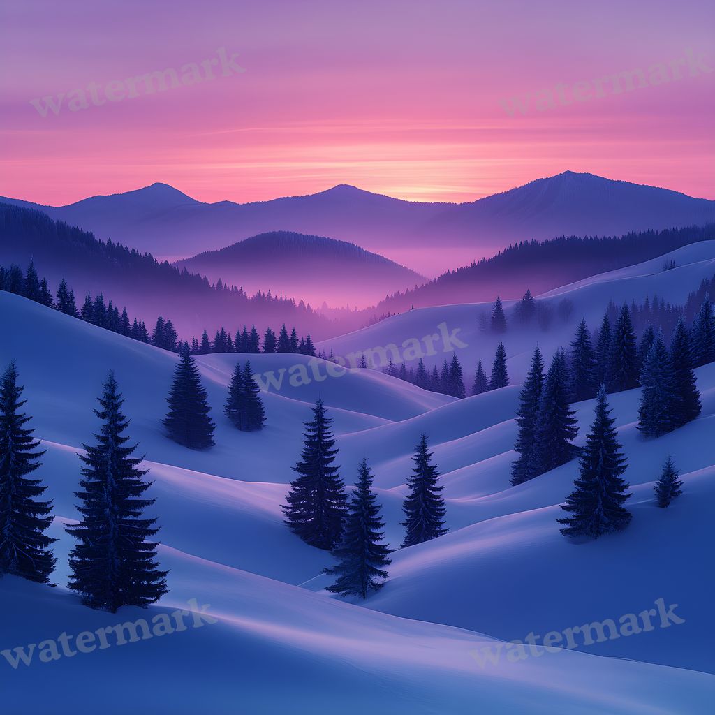 Winter Sunset Backdrop Images