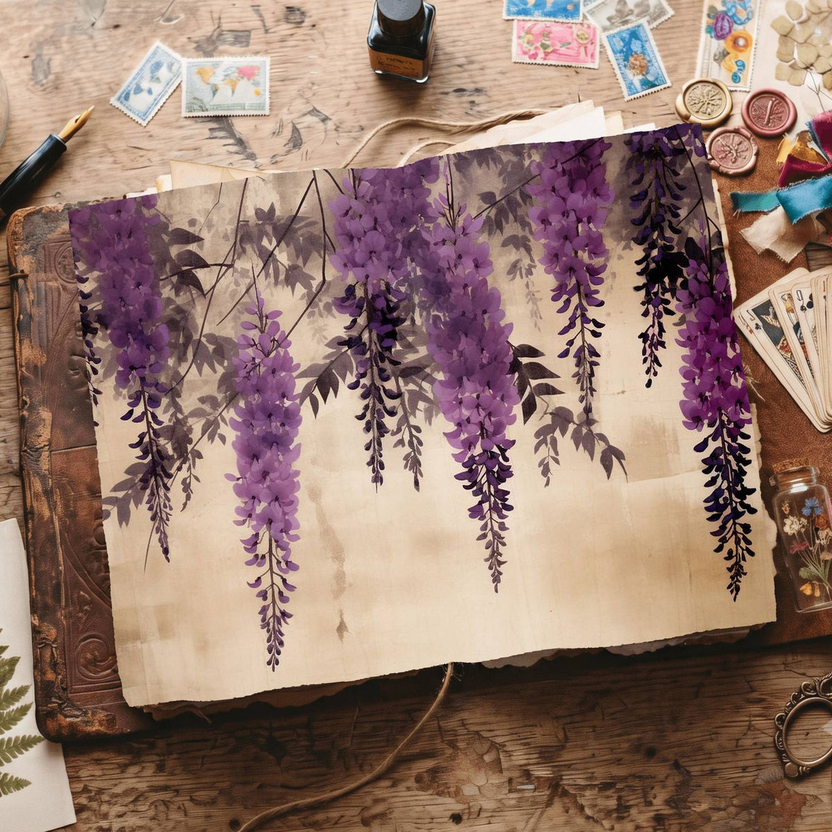 Wisteria Digital Papers