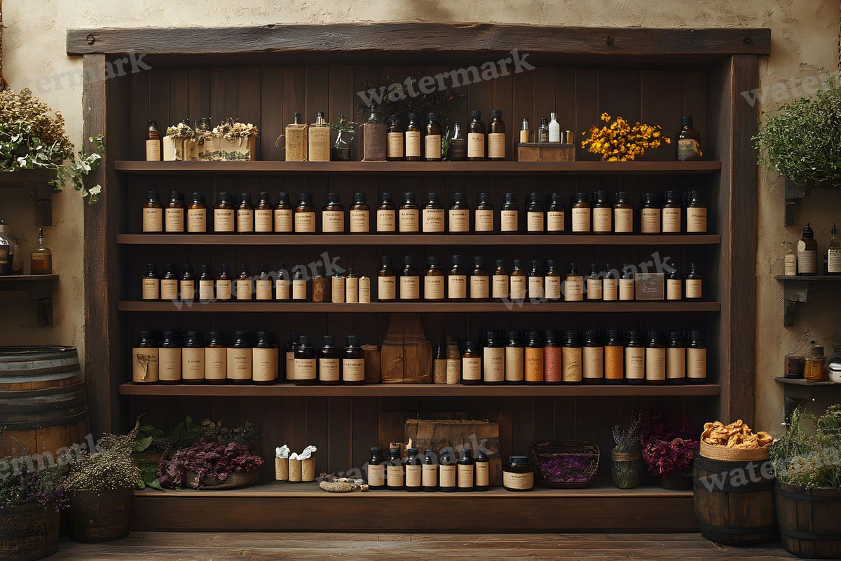 Witch Apothecary Scene Backdrop Images