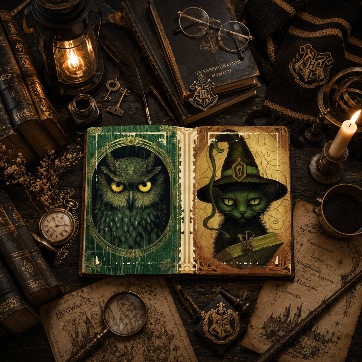 Witch printable junk journal paper, page preview 5