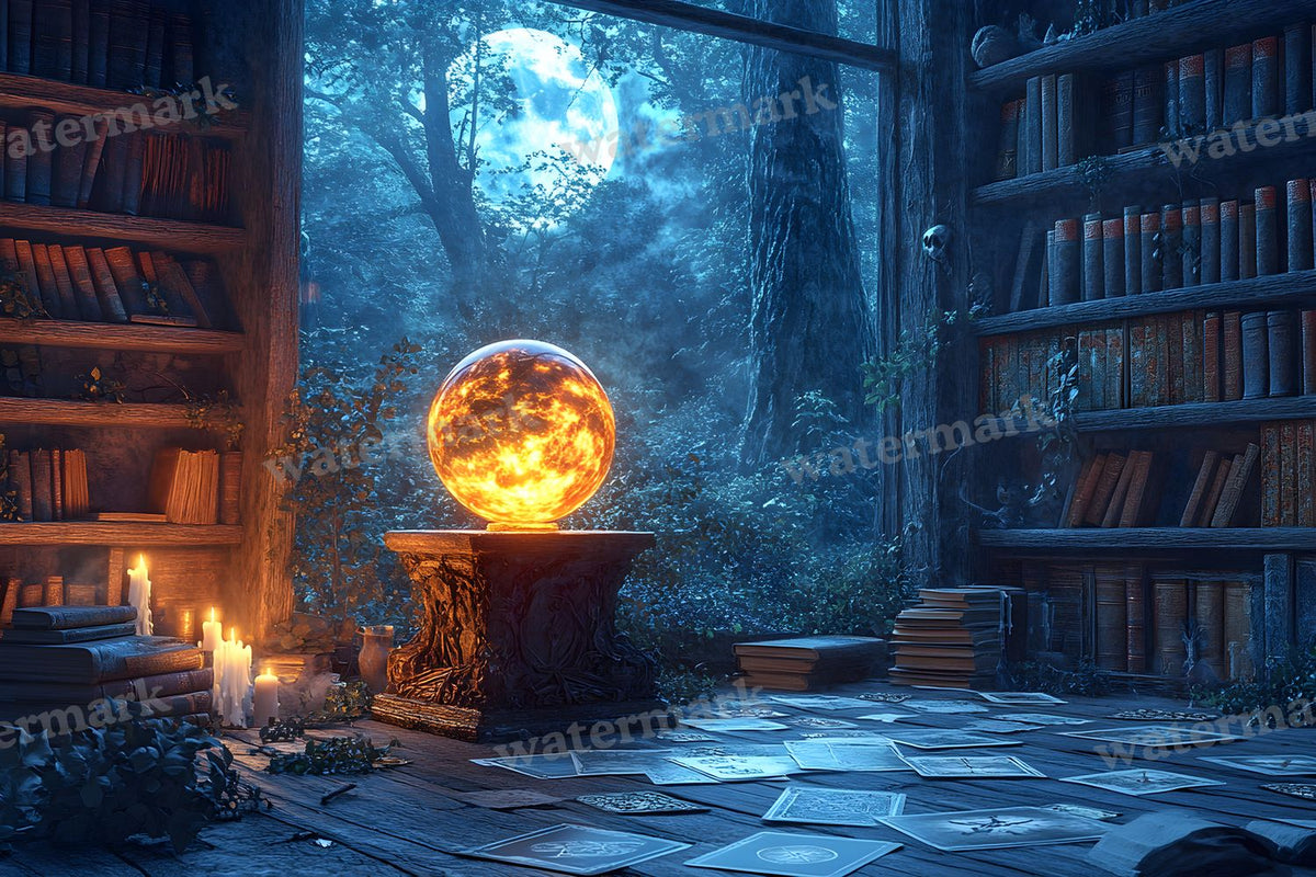 Witchs Crystal Ball Backdrop Images