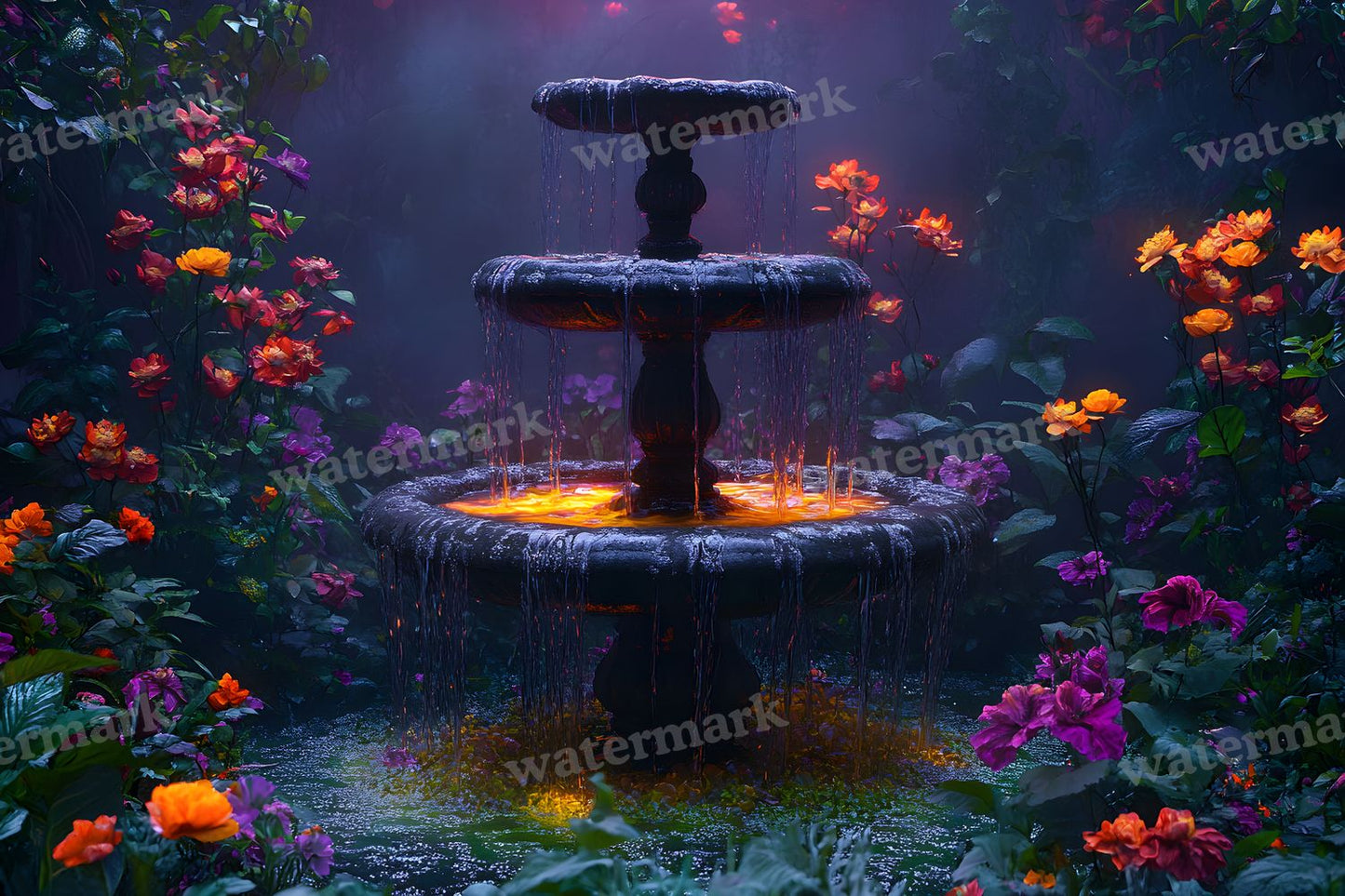 Witchs Eerie Garden Backdrop Images