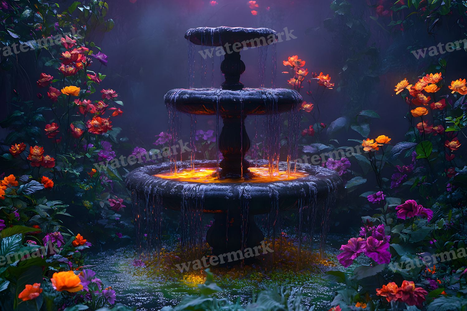 Witchs Eerie Garden Backdrop Images