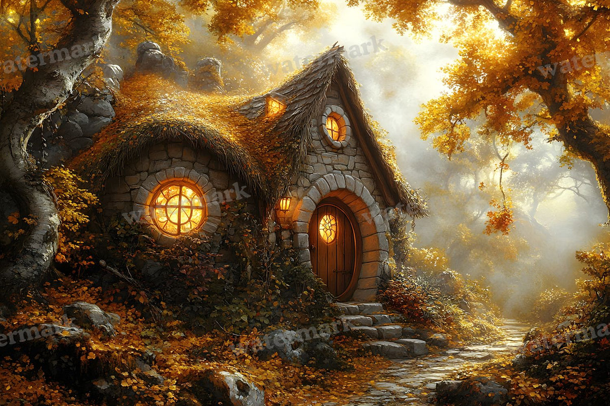 Witchs Hut Backdrop Images
